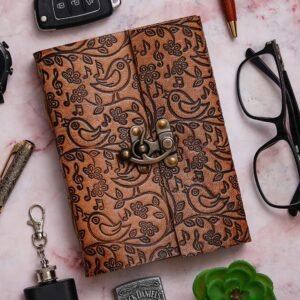 Vintage Handmade Genuine Leather Diary Journal | Premium Antique String Closure | 200 Handmade Unruled Pages DIARY-45