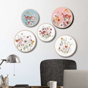 5 PCS Circle Wall Painting