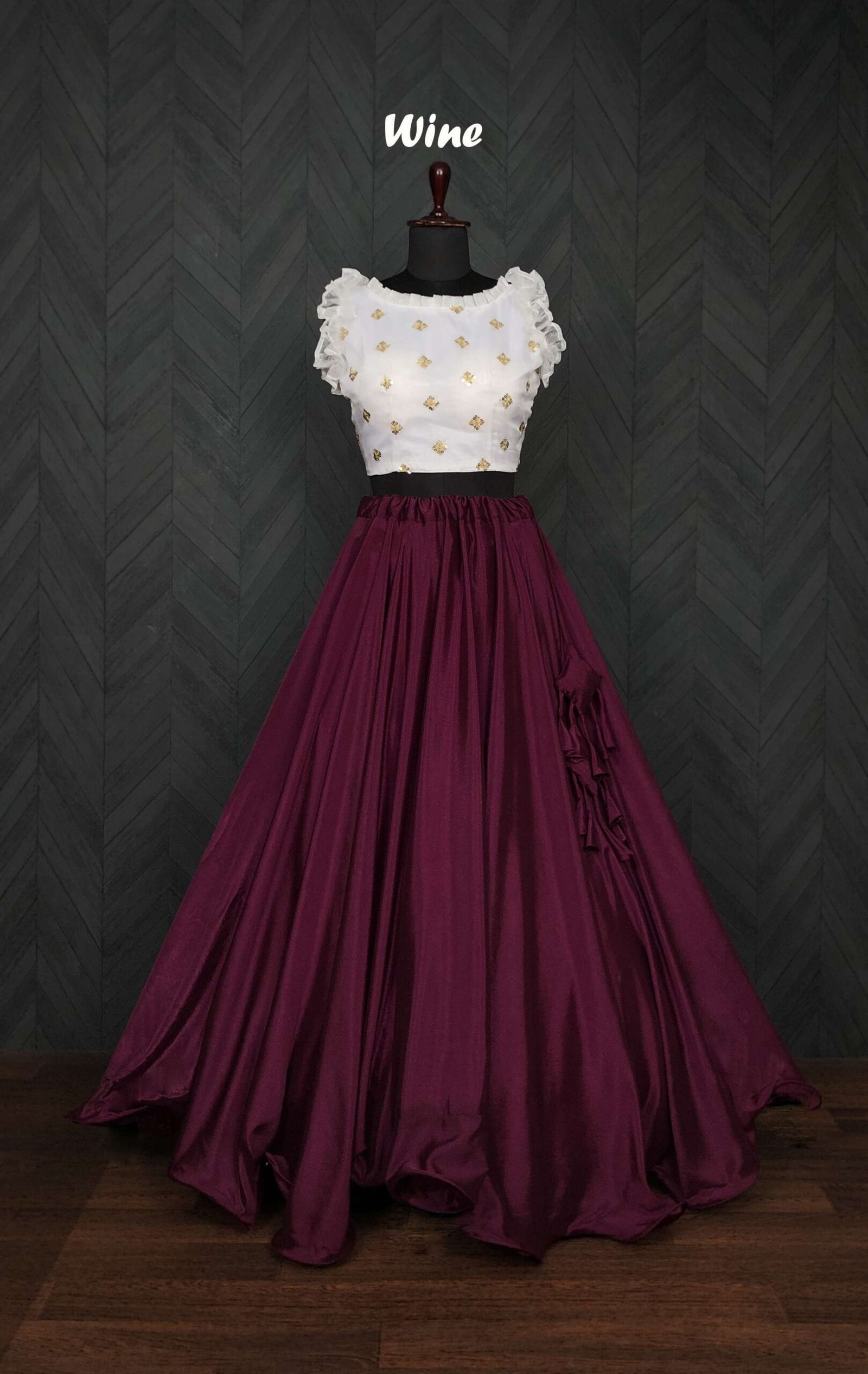 Premium Chinnon Lehenga with Organza Sequin Blouse ? Readymade Set - Image 3