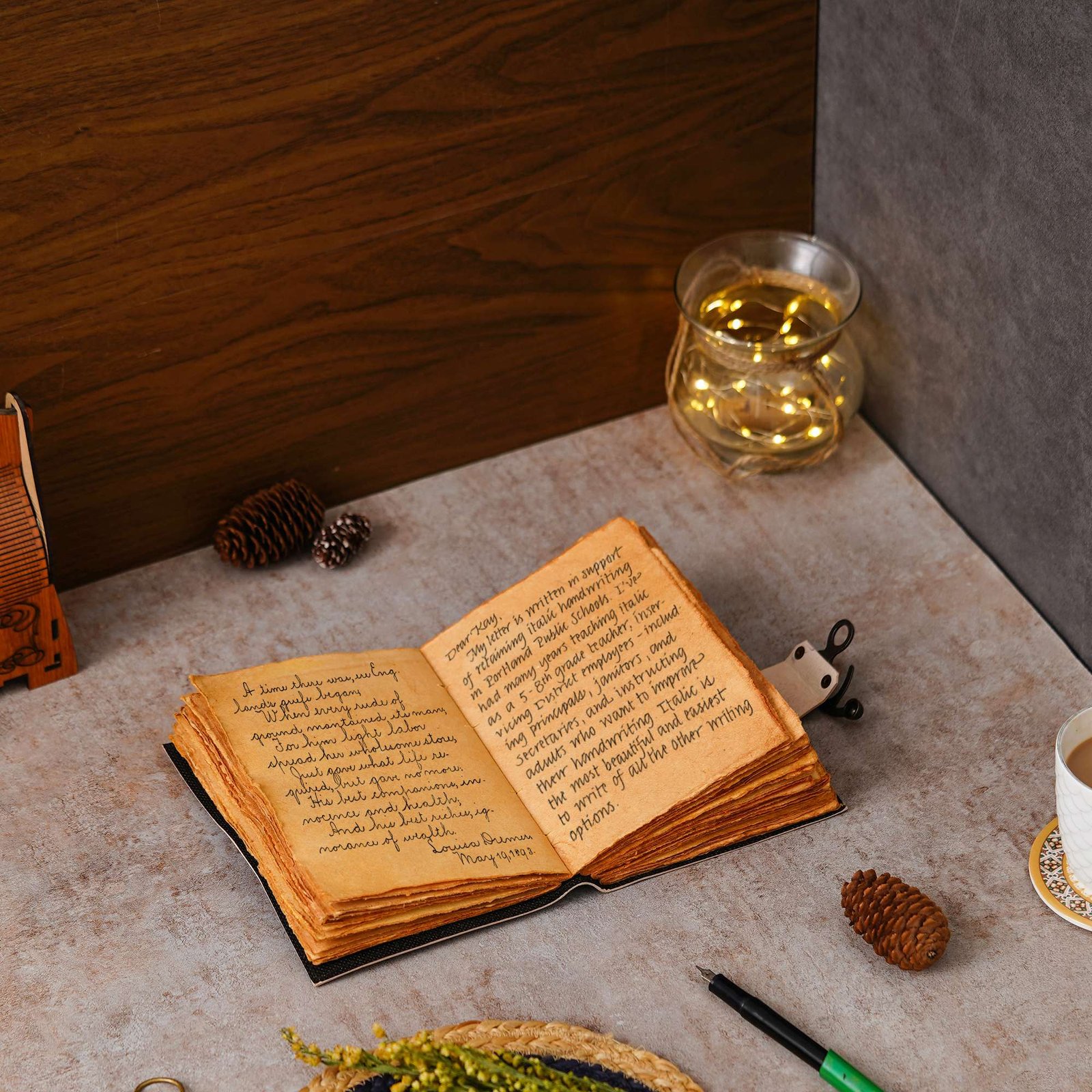 Vintage Handmade Genuine Leather Diary Journal | Premium Antique String Closure | 200 Handmade Unruled Pages DIARY-06 - Image 3