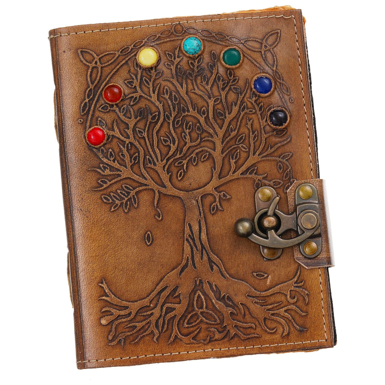 Vintage Handmade Genuine Leather Diary Journal | Premium Antique String Closure | 200 Handmade Unruled Pages DIARY-09 - Image 3