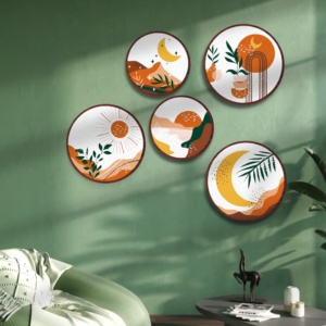 5 PCS Circle Wall Painting