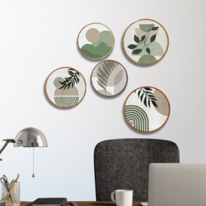5 PCS Circle Wall Painting
