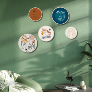 5 PCS Circle Wall Painting