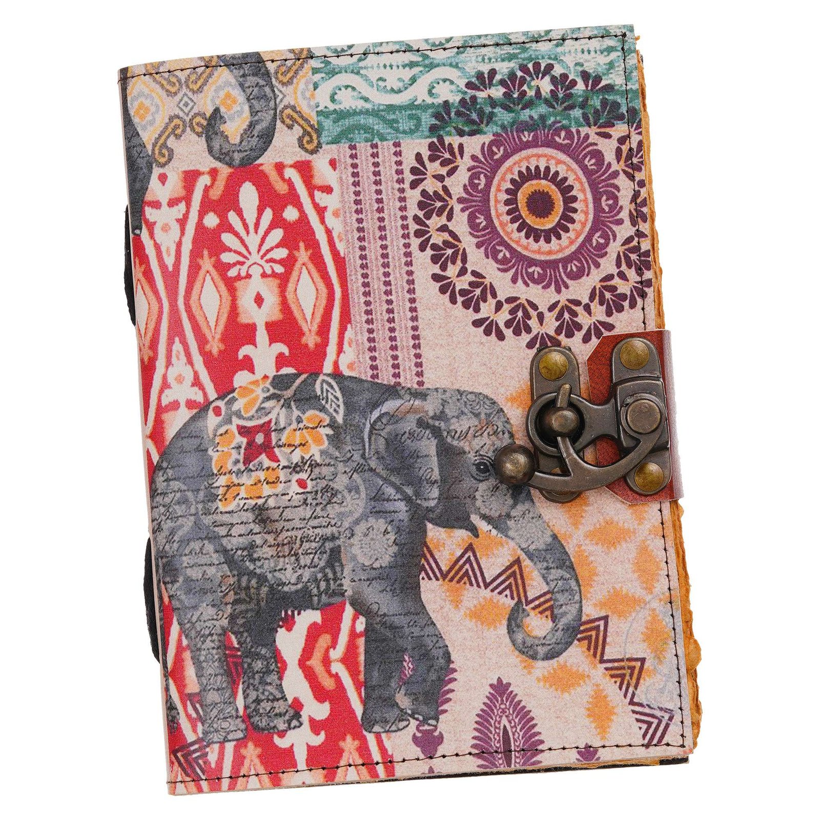 Vintage Handmade Genuine Leather Diary Journal | Premium Antique String Closure | 200 Handmade Unruled Pages DIARY-15 - Image 4