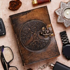 Vintage Handmade Genuine Leather Diary Journal | Premium Antique String Closure | 200 Handmade Unruled Pages DIARY-07